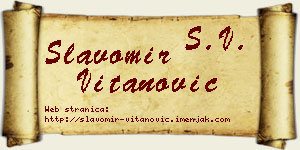 Slavomir Vitanović vizit kartica